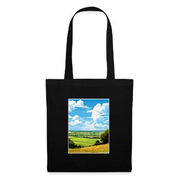 Kent Downs Aonb Travel Poster Souvenir Paint WPA - Tote Bag - black - Front