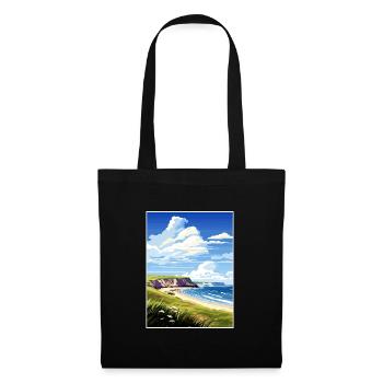 Péninsule de Gower Aonb Affiche de voyage Souvenir WPA - Sac en tissu - noir - Devant