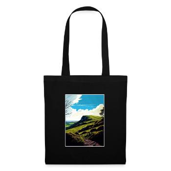 Mendip Hills Anob Travel Poster Souvenir Paint WPA - Tote Bag - black - Front