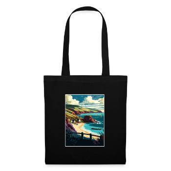 South Devon Anob Travel Poster Souvenir Paint WPA - Tote Bag - black - Front