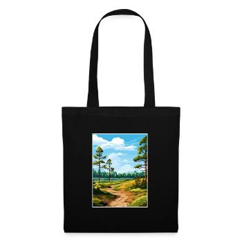 Cannock Chase Aonb Affiche de voyage Souvenir Peinture WP - Sac en tissu - noir - Devant
