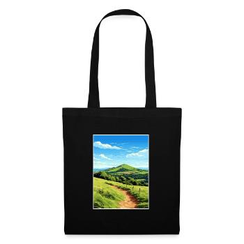 Malvern Hills Aonb Affiche de voyage Souvenir Peinture WP - Sac en tissu - noir - Devant