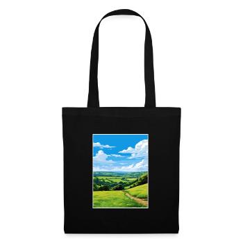 Tamar Valley Aonb Affiche de voyage Peinture Souvenir WPA - Sac en tissu - noir - Devant