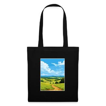 Surrey Hills Aonb Travel Poster Souvenir Paint WPA - Tote Bag - black - Front