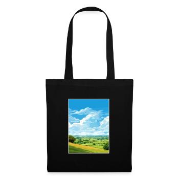 Mendip Hills Aonb Travel Poster Souvenir Paint WPA - Tote Bag - black - Front