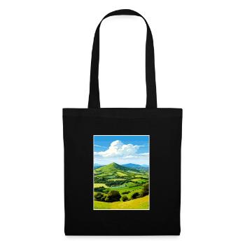 Malvern Hills Aonb Reise Poster Souvenir Farbe WP - Stoffbeutel - Schwarz - Vorne