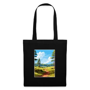 Cannock Chase Aonb Affiche de voyage Souvenir Peinture WP - Sac en tissu - noir - Devant