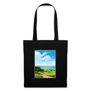 Quantock Hills Aonb Vintage Travel Poster Souvenir - Tote Bag - black - Front