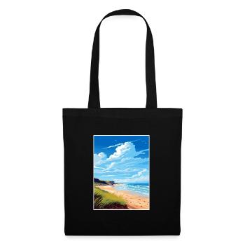 Péninsule de Gower Aonb Affiche de voyage Souvenir WPA - Sac en tissu - noir - Devant