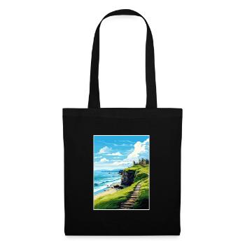Causeway Coast Aonb Vintage Reiseposter Souvenir - Stoffbeutel - Schwarz - Vorne
