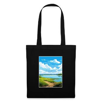 Strangford Lough Aonb Reiseposter Souvenir WPA - Stoffbeutel - Schwarz - Vorne