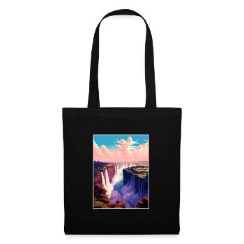 Tanzania Travel Poster Souvenir Postcard Painting - Tote Bag - black - Front