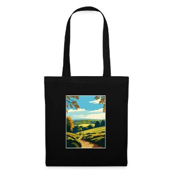 Surrey Hills Travel Poster Souvenir Postcard Paint - Tote Bag - black - Front