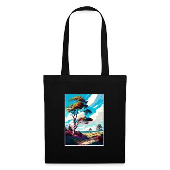 Ashdown Forest Travel Poster Postcard Painting - Tote Bag - black - Front