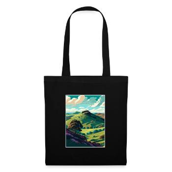 Shropshire Hills Aonb Travel Poster Souvenir WPA - Tote Bag - black - Front