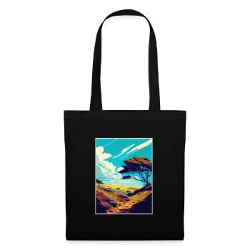 Quantock Hills Aonb Vintage Travel Poster Souvenir - Tote Bag - black - Front