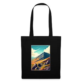 Mourne Mountains Aonb Travel Poster Souvenir WPA - Tote Bag - black - Front