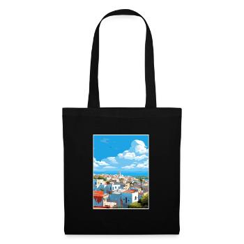 Rabat Maroc Affiche de voyage Peinture Souvenir WPA - Sac en tissu - noir - Devant