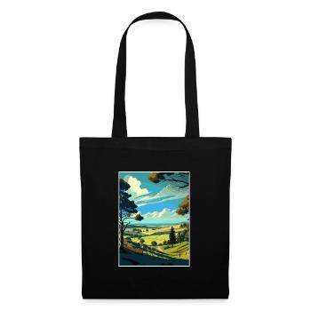 Blackdown Hills Aonb Travel Poster Souvenir WPA - Tote Bag - black - Front