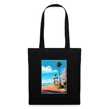 Agadir Maroc Voyage Affiche Souvenir Peinture WPA - Sac en tissu - noir - Devant