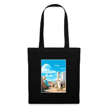 Essaouira Morocco Travel Poster Souvenir Paint WPA - Tote Bag - black - Front
