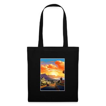 Cape Town Afrique du Sud Affiche de voyage Souvenir WPA - Sac en tissu - noir - Devant
