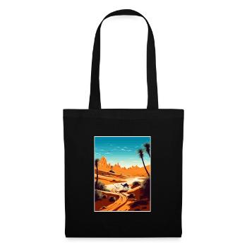 Sahara Wüste Afrika Reise Poster Souvenir WPA - Stoffbeutel - Schwarz - Vorne