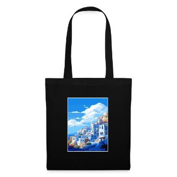 Chefchaouen Morocco Vintage Travel Poster Souvenir - Tote Bag - black - Front