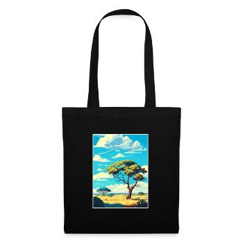 Affiche de voyage du parc national Kruger en Afrique du Sud - Sac en tissu - noir - Devant