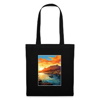 Cape Town Afrique du Sud Affiche de voyage Souvenir WPA - Sac en tissu - noir - Devant