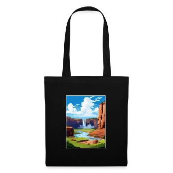 Ouzoud Waterfalls Morocco Travel Poster Souvenir - Tote Bag - black - Front
