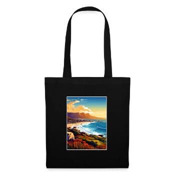 Cape Town Afrique du Sud Affiche de voyage Souvenir WPA - Sac en tissu - noir - Devant