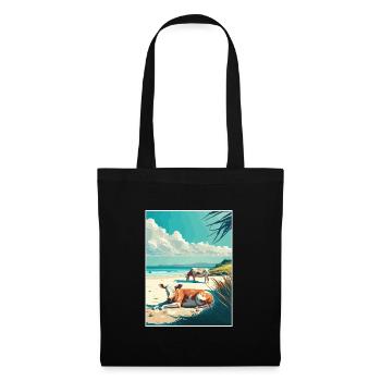La côte sauvage Afrique du Sud Affiche de voyage souvenir - Sac en tissu - noir - Devant