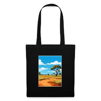 Affiche de voyage du parc national Kruger en Afrique du Sud - Sac en tissu - noir - Devant