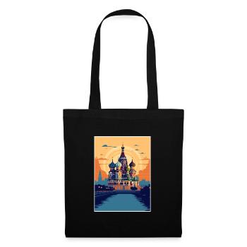 Moscou Russie Voyage Affiche Souvenir Peinture WPA - Sac en tissu - noir - Devant