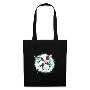 Vache Vaches Fermier - Sac en tissu - noir - Devant
