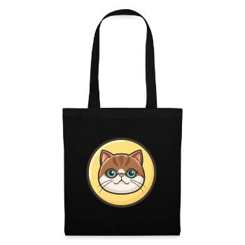Exotische Kurzhaarkatze Rasse Cartoon Kawaii Tier - Stoffbeutel - Schwarz - Vorne