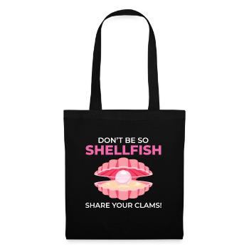 Clam Shell Seashells Collector Beachcomber - Tote Bag - black - Front
