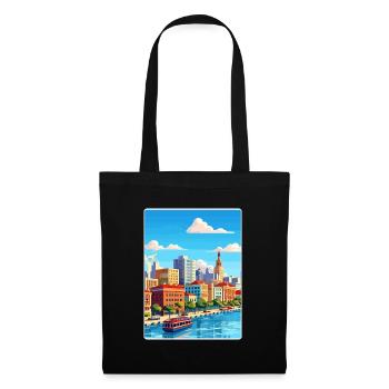 Rosario Argentina Travel Poster Souvenir Paint WPA - Tote Bag - black - Front