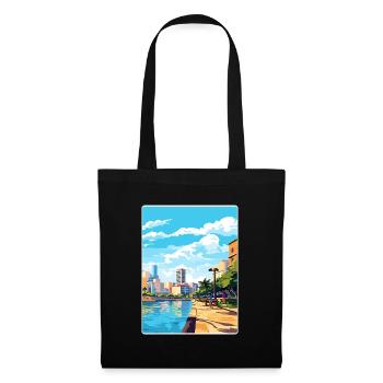 Rosario Argentina Travel Poster Souvenir Paint WPA - Tote Bag - black - Front