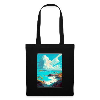 Exuma Karibik Reise Poster Souvenir Farbe WPA - Stoffbeutel - Schwarz - Vorne