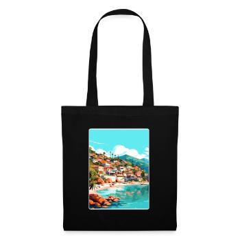 Yelapa Travel Poster Souvenir Postcard Painting - Tote Bag - black - Front