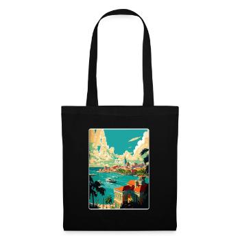 Nassau Caribbean Travel Poster Souvenir Paint WPA - Tote Bag - black - Front