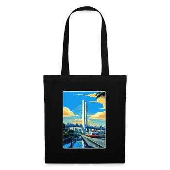 Sao Paulo Brésil Affiche de voyage Peinture Souvenir WPA - Sac en tissu - noir - Devant