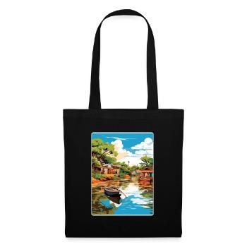 Tigre Argentina Travel Poster Souvenir Paint WPA - Tote Bag - black - Front