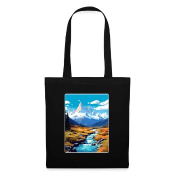 El Chalten Reiseposter Souvenir Postkarte Farbe - Stoffbeutel - Schwarz - Vorne