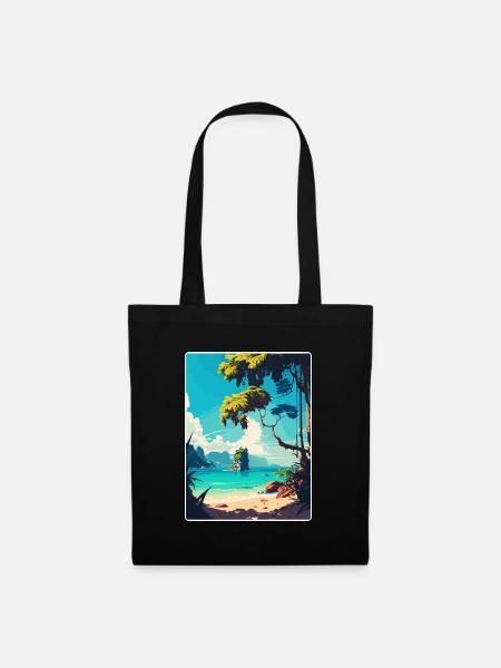 Phuket Thailand Thailand Reise Poster Souvenir WPA - Stoffbeutel - Schwarz