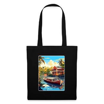 Tigre Argentina Travel Poster Souvenir Paint WPA - Tote Bag - black - Front
