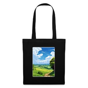 Dorset Aonb Reise Poster Souvenir Postkarte Farbe - Stoffbeutel - Schwarz - Vorne