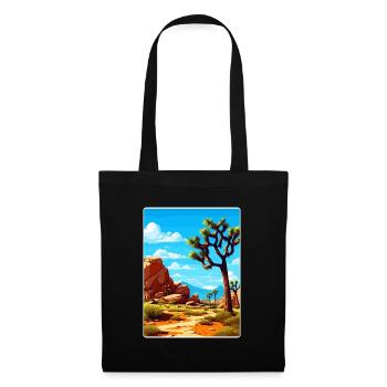 Joshua Tree Nationalpark Kalifornien Reiseposter - Stoffbeutel - Schwarz - Vorne